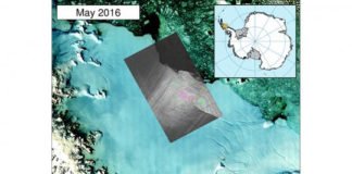 El satélite Sentinel-1 captura el nacimiento de un enorme iceberg en la Antártida
