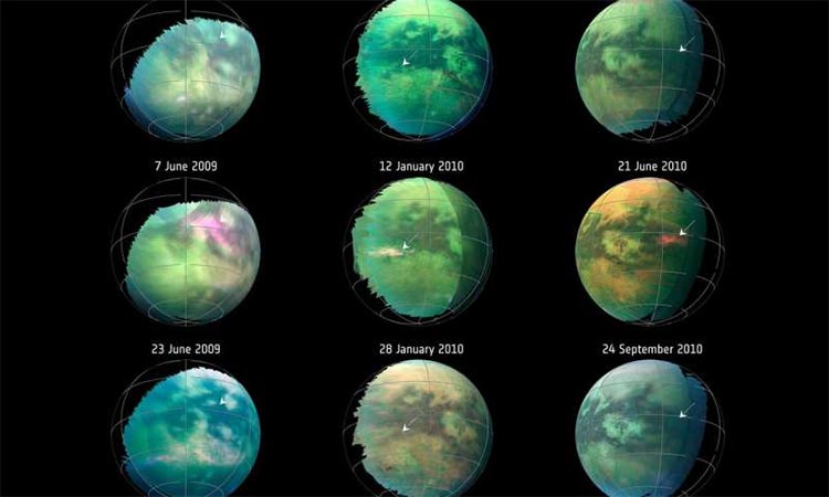 Sobrevuelos de Cassini en Titán
