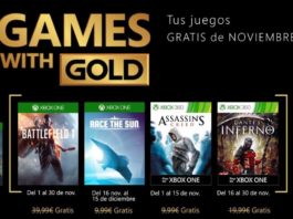 Juegos Gold de Noviembre en XBOX