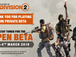 Nueva beta privada de The Division 2 del 1 al 4 de marzo