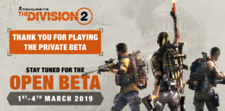 Nueva beta privada de The Division 2 del 1 al 4 de marzo