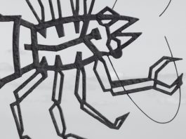 «La ceguera del cangrejo», de Alexis Ravelo: canción de duelo y lava Fragmento de la ilustración de cubierta de "La ceguera del cangrejo", de Alexis Ravelo