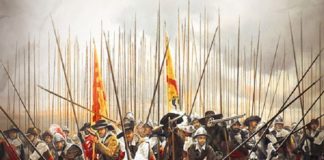 «Acero y gloria», de Álvaro van den Brule: ardor guerrero Fragmento de la ilustración de cubierta de "Acero y gloria", de Álvaro van den Brule Arandia