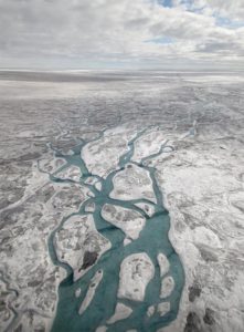 Agua fusionada en la capa de hielo de Groenlandia