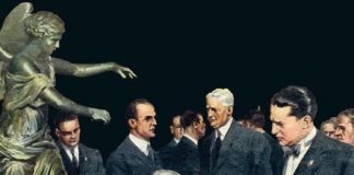 «El caso del banquero asesinado», de Augusto de Angelis: novela pionera de la narrativa policiaca italiana Fragmento de la ilustración de cubierta de "El caso del banquero asesinado", de Augusto de Angelis