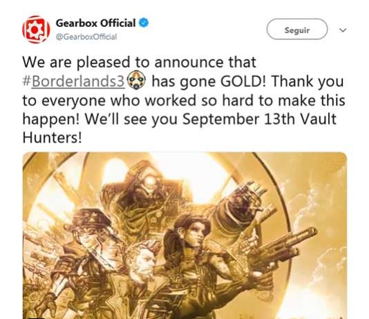 Borderlands 3 ya esta totalmente terminado