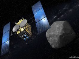 La nave espacial japonesa Hayabusa2 comienza el descenso del rover al asteroide Ryugu Nave espacial Hayabusa2 junto al asteroide Ryugu