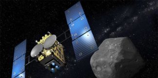 La nave espacial japonesa Hayabusa2 comienza el descenso del rover al asteroide Ryugu Nave espacial Hayabusa2 junto al asteroide Ryugu