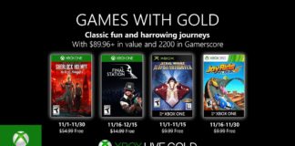 Games with Gold anuncia sus juegos para Noviembre