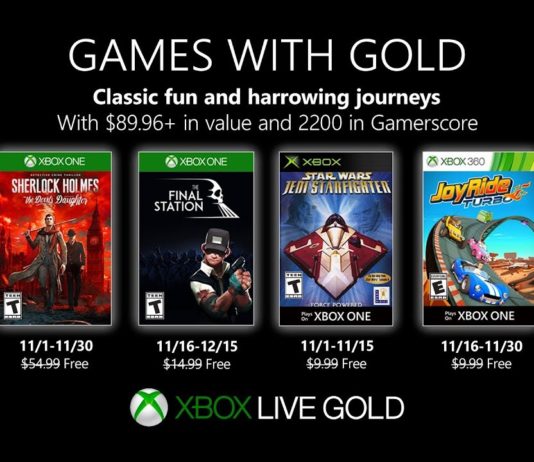 Games with Gold anuncia sus juegos para Noviembre