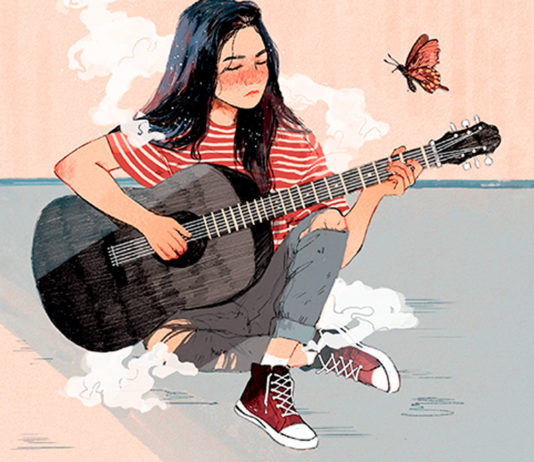 “La chica de las mariposas” de Javier Martínez: un caleidoscopio de una vida fragmentada Ilustración de portada de "La chica de las mariposas" de Javier Martínez diseñada por Marina Speer. | Fuente: Roomie Ediciones.