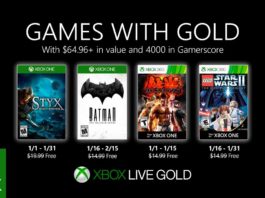 Confirmados los Juegos con Gold del próximo mes de enero