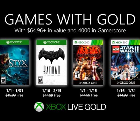 Confirmados los Juegos con Gold del próximo mes de enero