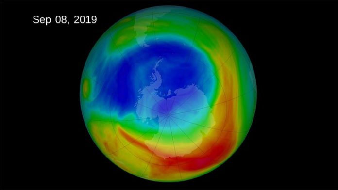 El agujero de la capa de ozono en 2019
