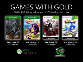Emocionantes juegos con Games with Gold de marzo