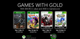 Emocionantes juegos con Games with Gold de marzo