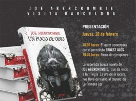 Joe Abercrombie visita mañana jueves Barcelona para presentar Un poco de odio Presentación Abercrombie Gigamesh
