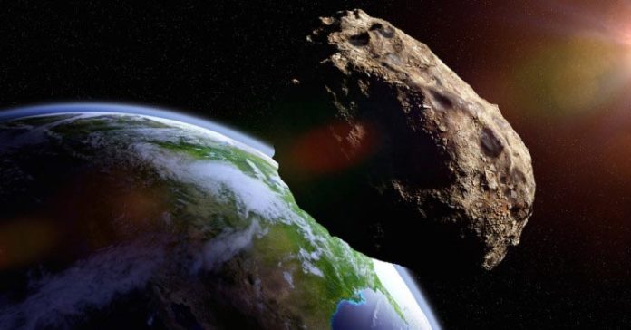 Recreación de asteroide cercano a la Tierra