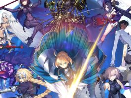 Fate/Grand Order nada sobre montones de billetes verdes