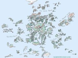 El mundo de Terramar, de Ursula K. Le Guin Mapa de Terramar