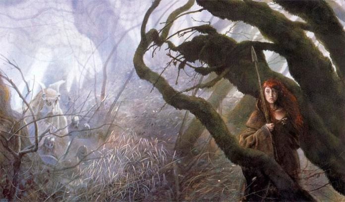 Ilustración de Bosque Mitago, de John Howe