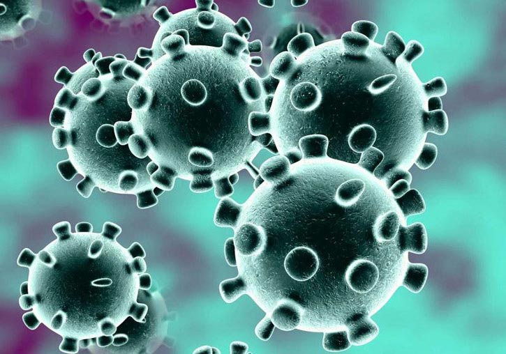 Representación de un coronavirus