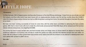 Little Hope comunicado