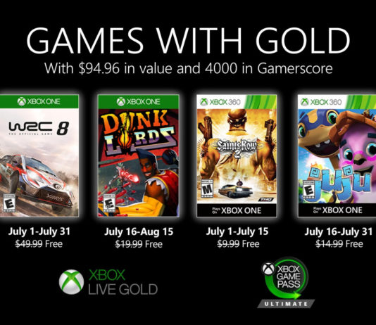 Anunciados los Games with Gold de julio de 2020
