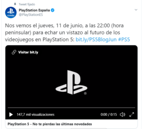 PS5 anuncio Twitter