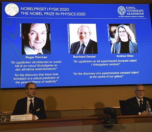 Roger Penrose, Reinhard Genzel y Andrea Ghez, premio Nobel de Física 2020 Nobel de Física 2020
