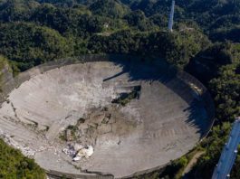 Colapsa el icónico radiotelescopio de Arecibo, ya muy dañado Colapso del radiotelescopio de Arecibo