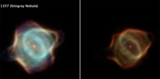 El Hubble captura un desvanecimiento sin precedentes de la nebulosa Mantarraya Evolución de la nebulosa Mantarraya de 1996 a 2016