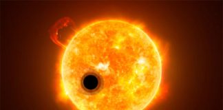 Un planeta superligero obliga a repensar la formación de gigantes gaseosos Interpretación artística del planeta superligero WASP-107b y su estrella, WASP-107