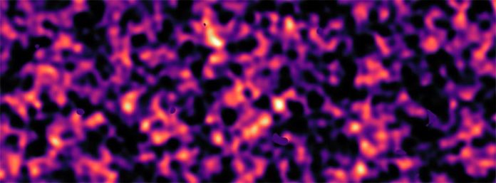 Mapa de materia oscura de la región de estudio KiDS (región G12)