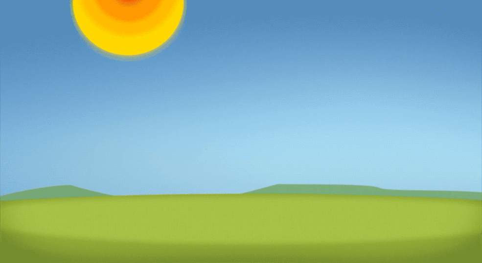 Una animación simplificada del balance de energía de la Tierra: el balance de energía de un planeta se encuentra entre la radiación entrante (amarillo) y saliente (rojo)