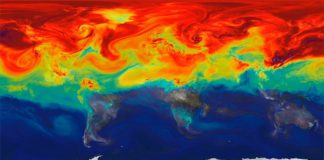 Observaciones directas confirman que los humanos desequilibran el balance energético de la Tierra Un modelo de supercomputadora de la NASA muestra cómo los gases de efecto invernadero como el dióxido de carbono (CO2), un factor clave del calentamiento global, fluctúan en la atmósfera de la Tierra durante todo el año, y afectan al balance energético de la Tierra