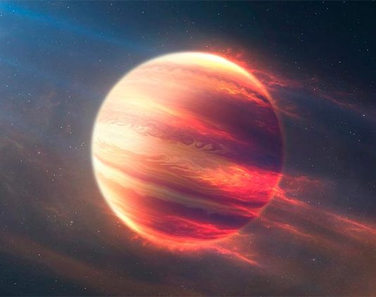 El lado oscuro de un Júpiter caliente se revela en detalle por primera vez Ilustración de un Júpiter caliente