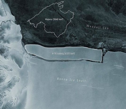 El iceberg más grande del mundo se desprende de la Antártida: A-76 Iceberg A-76