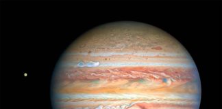 Experimentos validan la posibilidad de lluvia de helio dentro de Júpiter y Saturno Júpiter y Europa, fotografía tomada por el Telescopio Espacial Hubble de la NASA y la ESA