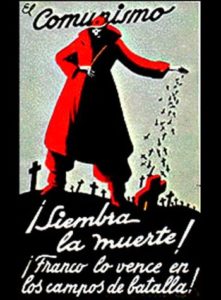 Guerra Civil Española: cartel contra el comunismo y a favor de Franco Guerra Civil Española: cartel contra el comunismo y a favor de Franco