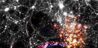 Las estructuras más grandes del universo (filamentos cósmicos) muestran una clara señal de rotación Impresión artística de los filamentos cósmicos: enormes puentes de galaxias y materia oscura conectan cúmulos de galaxias entre sí. Las galaxias se canalizan en órbitas en forma de sacacorchos hacia y en grandes cúmulos que se encuentran en sus extremos