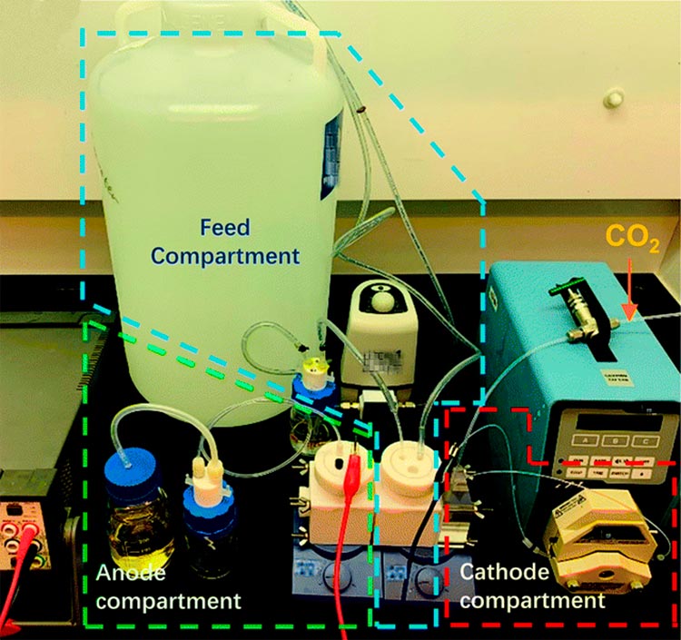 Imagen que muestra la configuración de enriquecimiento para extraer litio del agua de mar