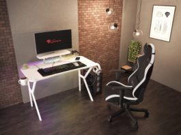 Genesis presenta su nueva mesa gaming Genesis HOLM 320 RGB en color blanco