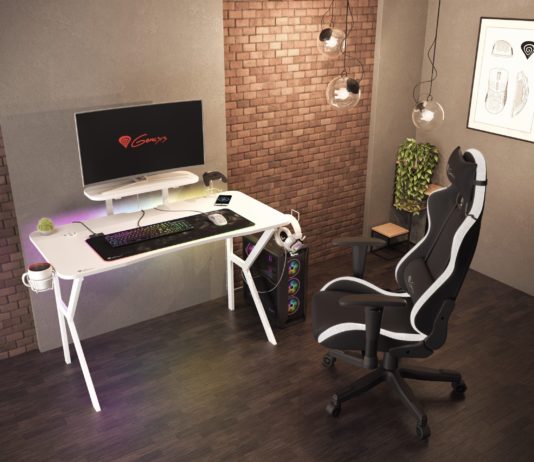 Genesis presenta su nueva mesa gaming Genesis HOLM 320 RGB en color blanco