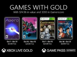 Conoce los Games with Gold del mes de octubre