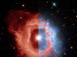 Imagen del 31 aniversario de Hubble: Dos nuevas vistas de la estrella AG Carinae Imagen del 31 aniversario de Hubble: Dos nuevas vistas de la estrella AG Carinae