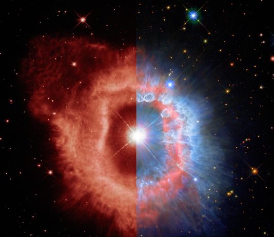 Imagen del 31 aniversario de Hubble: Dos nuevas vistas de la estrella AG Carinae Imagen del 31 aniversario de Hubble: Dos nuevas vistas de la estrella AG Carinae