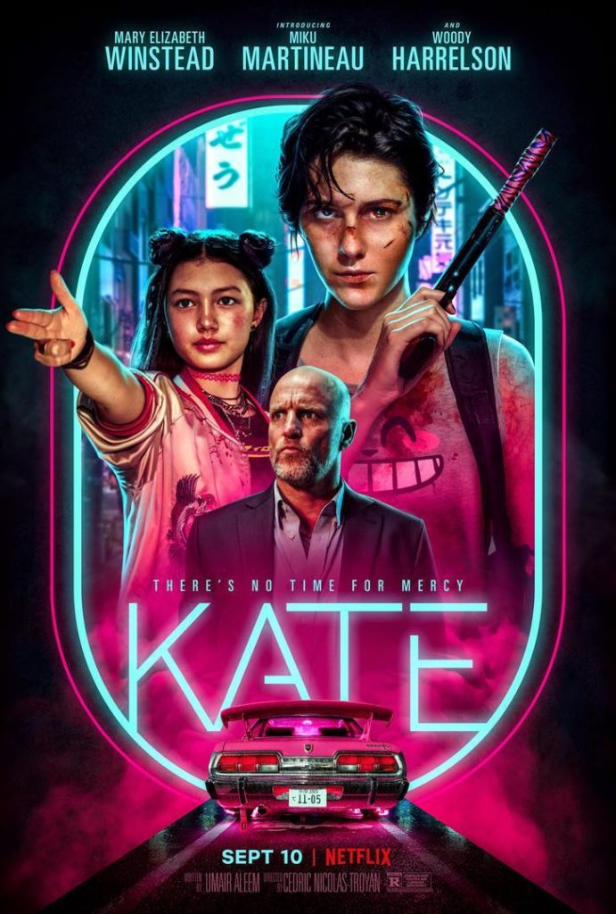 Cartel promocional de Kate (2021) de Netflix.