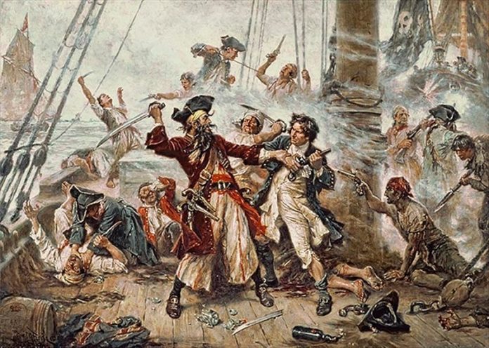 Piratas: Barbanegra lucha contra el teniente Maynard en el apogeo de la Edad de Oro de la piratería Piratas: Barbanegra lucha contra el teniente Maynard en el apogeo de la Edad de Oro de la piratería