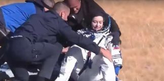 Los rusos regresan a la Tierra después de rodar la primera película en el espacio Regreso de Yulia Peresild, tras rodar la primera película en el espacio